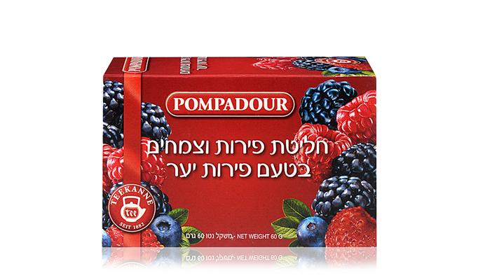 פומפדור חליטת פירות וצמחים בטעם פירות יער