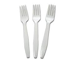 חד פעמי מזלגות פלסטיק 1/100