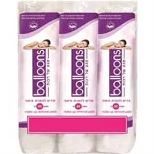 בלונס פדים  אובליים להסרת איפור שלשות