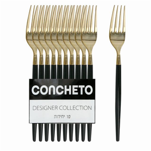 קונתשיתו מזלג שחור זהב 10 יח