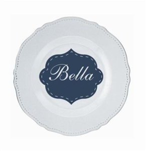 בלה צלחות 10.4 לבן כסף 10 יח