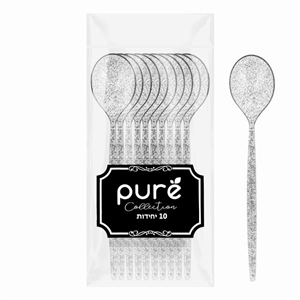 פיור כף נצנץ כסף 10 יח