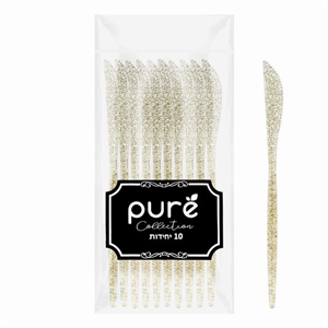 פיור סכין נצנץ זהב 10 יח