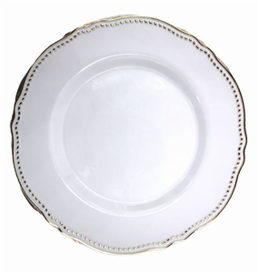 בלה צלחות 7.5 לבן זהב 10 יח