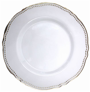 בלה צלחות 10.4 לבן זהב 10 יח