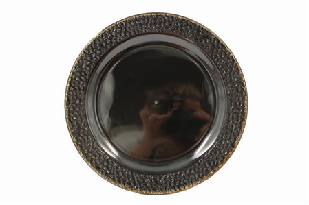 סאפיר צלחות 10.5 שקוף זהב 10 יח